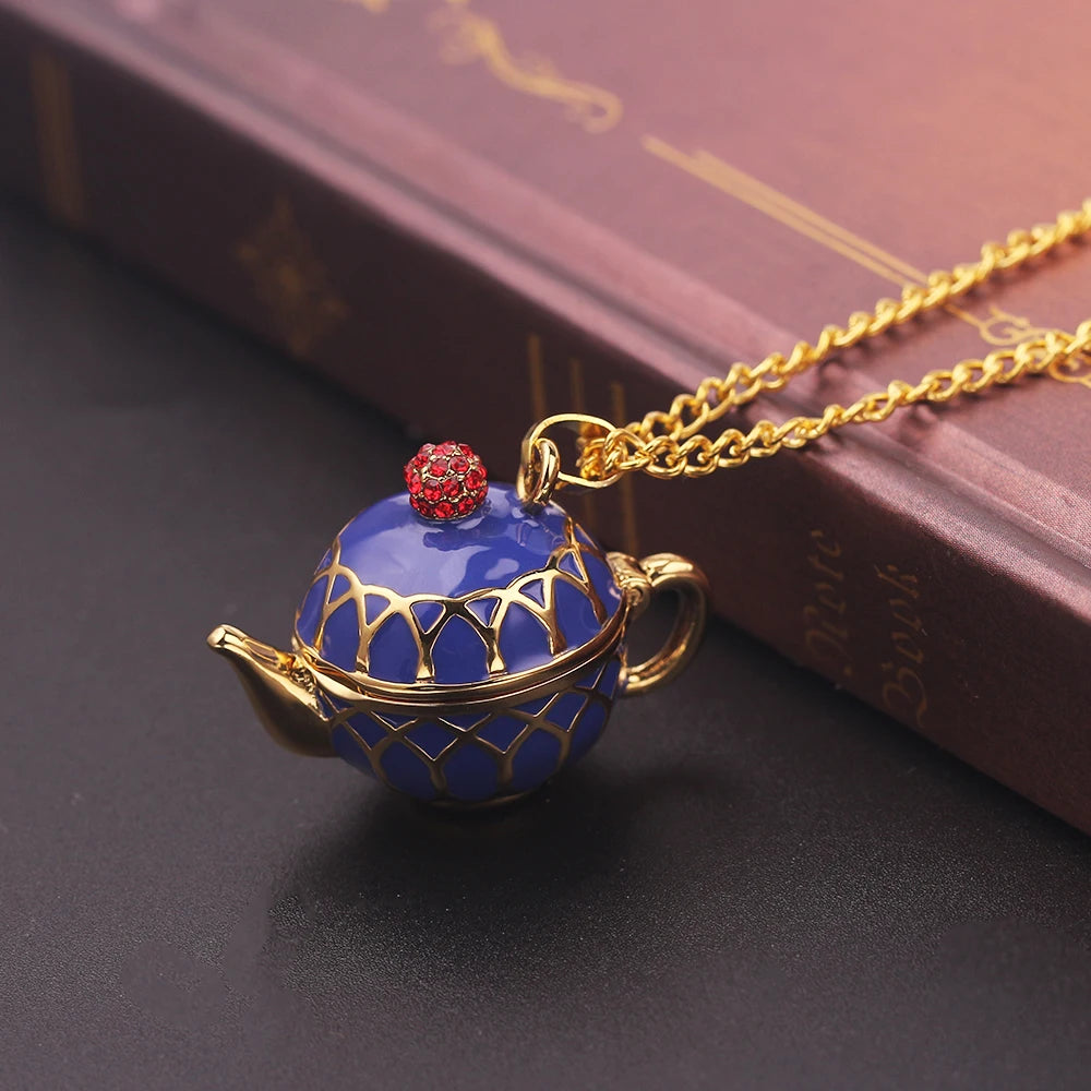 Fashion Womens Mens Necklace Teacup Necklace Cups Pendant Necklace 2022 Long Necklaces Enamel Tea Cups Jewelry on The Neck