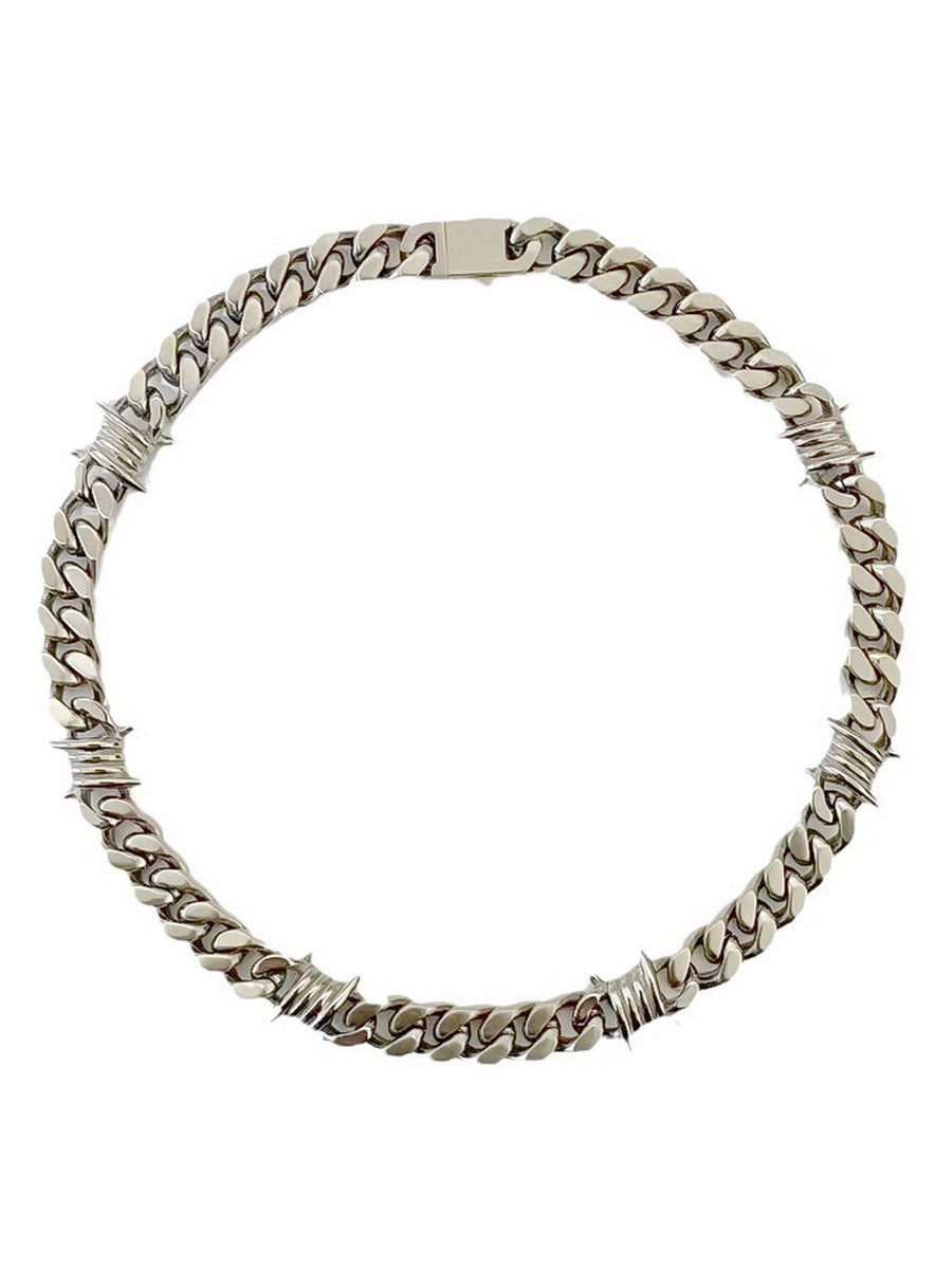 Thorns Matte Titanium Steel No Fading Cuban Link Chain