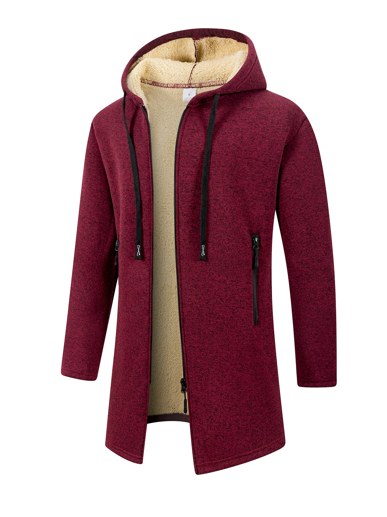 Men's Thick Sweatwear Hoodies L/S Fleece Zipper Oversize