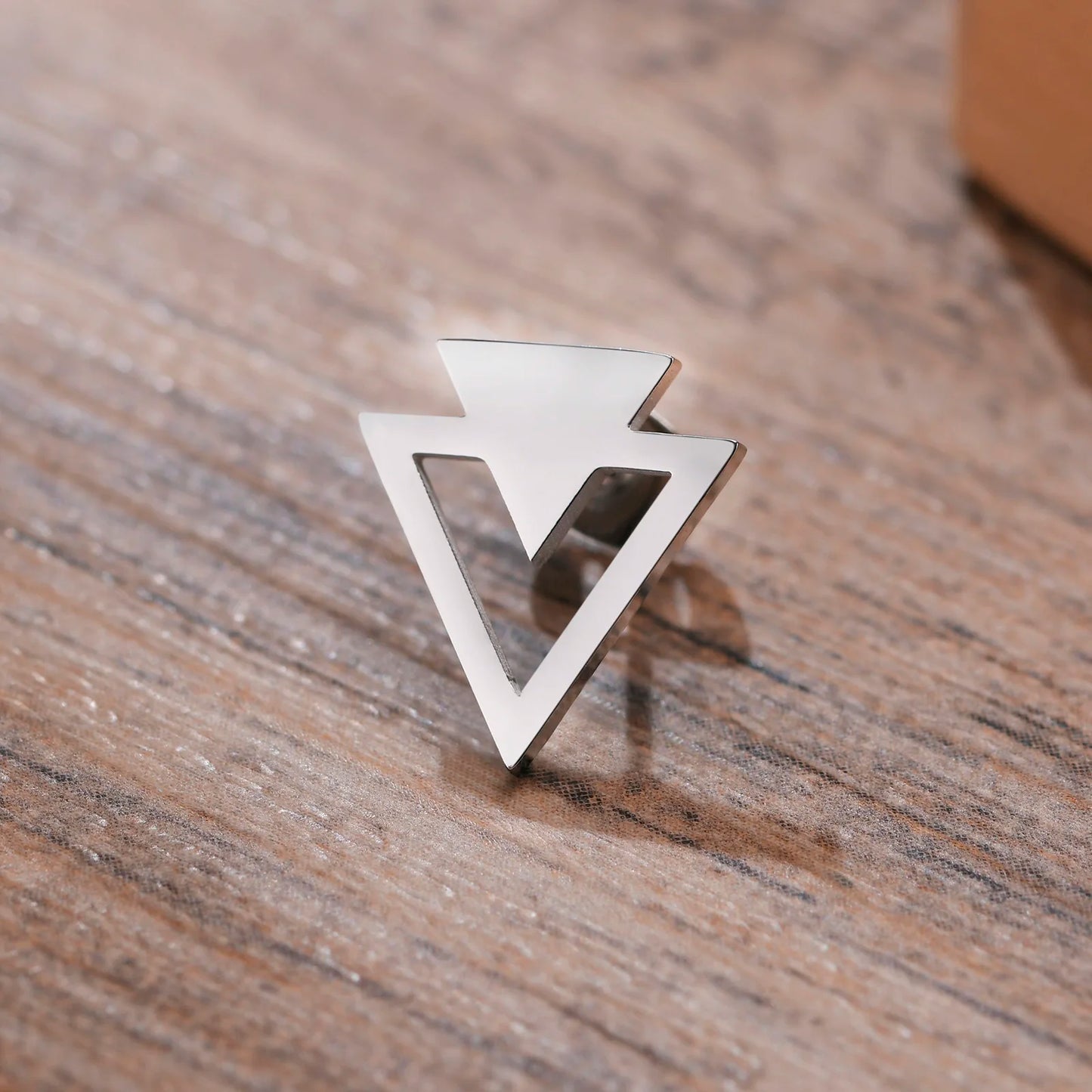 Stud Earring Men,Stainless Steel Double Triangle Arrow Arrowhead Geometric Minimalist Stud Earrings,Simple and Elegant Jewellery