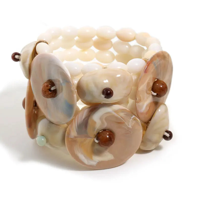 Statement Boho Beads Bracelet Set Handmade for Women Girl