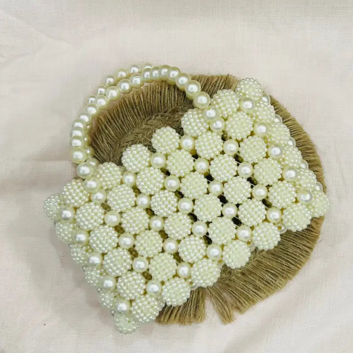 Bridal Mini Bag | Beaded Bags | Faux Pearl Bags