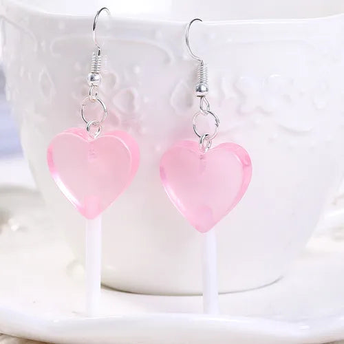 Resin Lollipop Drop Earrings