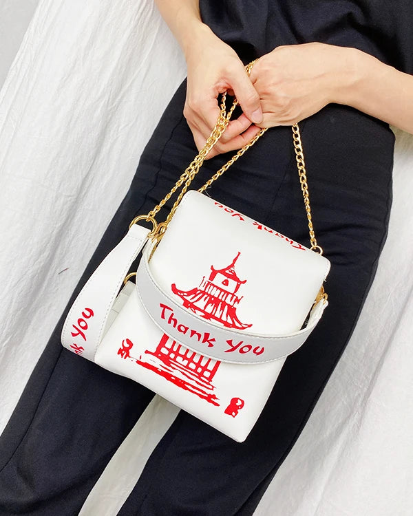 Shoulder & crossbody Chinese Takeout bag