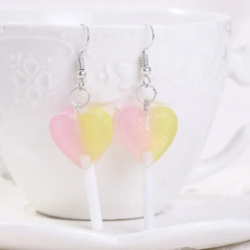 Resin Lollipop Drop Earrings