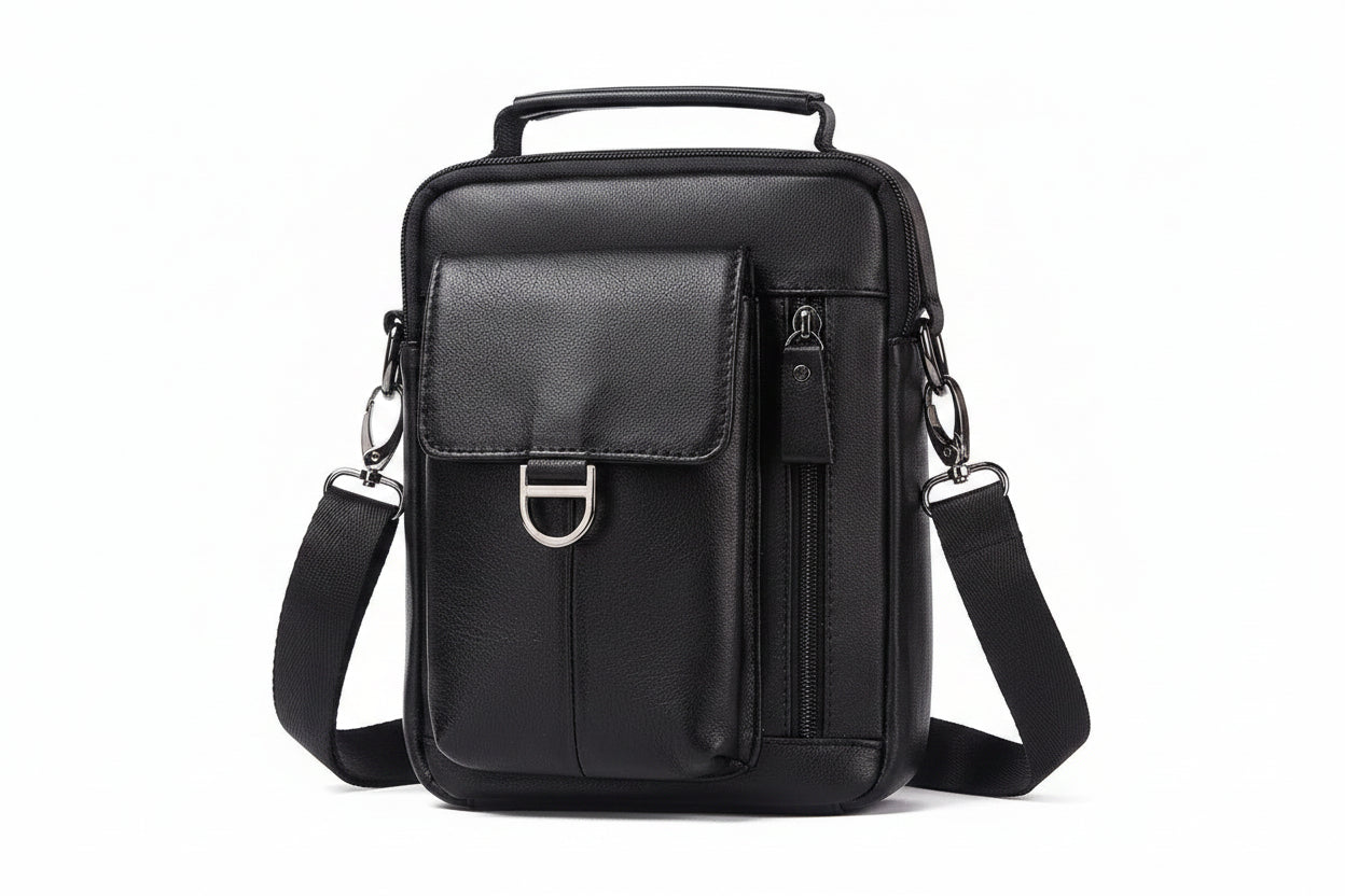 Genuine First Layer Cowhide Men's Shoulder Messenger Bag | Crossbody Business Travel Bag