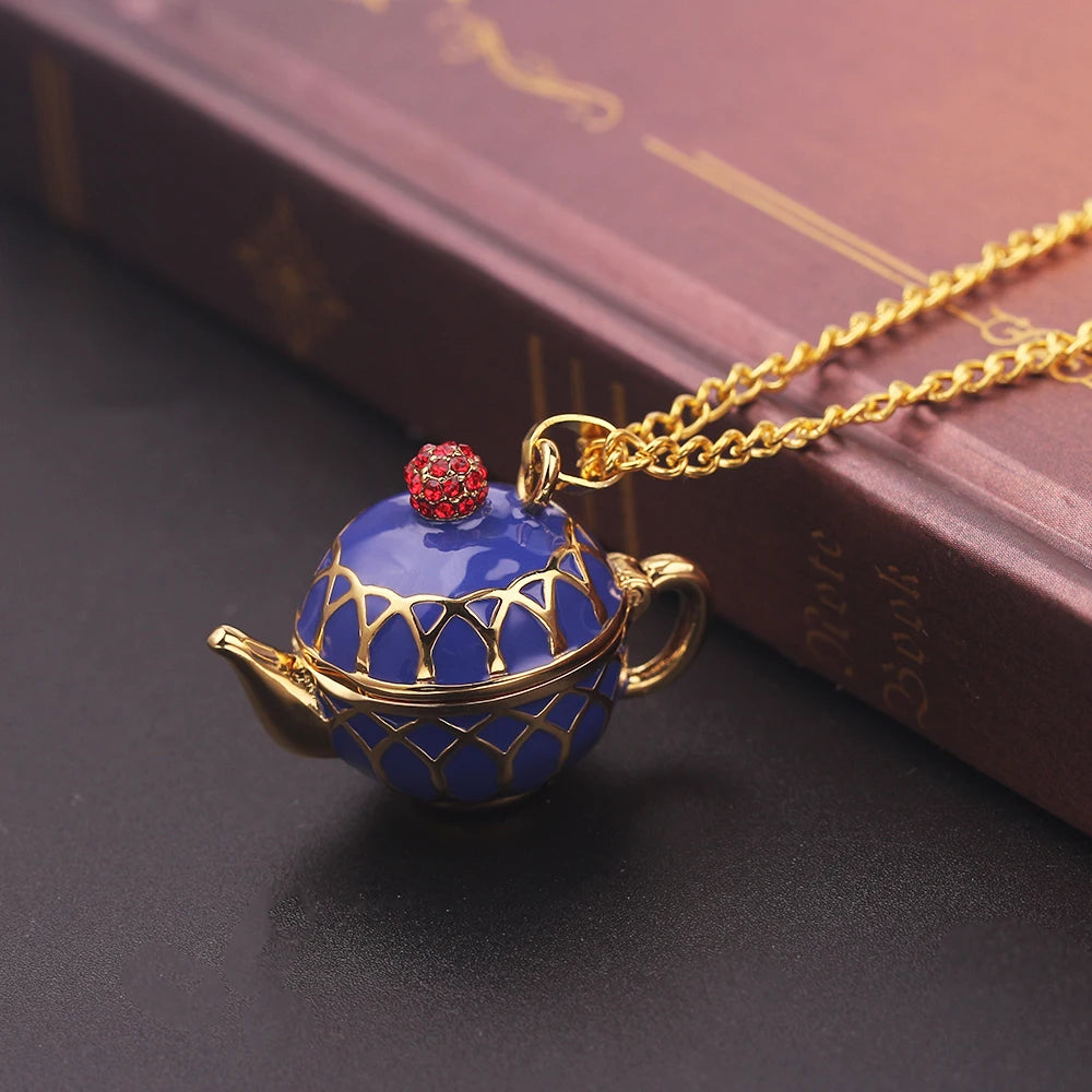 Fashion Womens Mens Necklace Teacup  Necklace Cups Pendant Necklace 2022 Long Necklaces Enamel Tea Cups Jewelry on The Neck