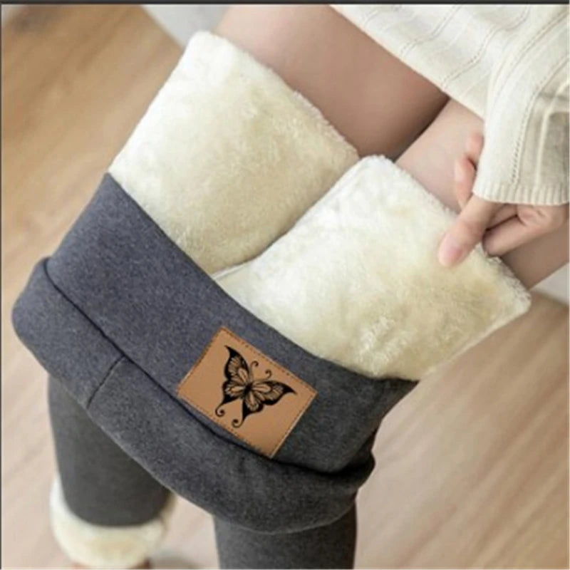 Women Lamb Fleece Legging/Pants Seamless High Waist Thick Thermal/Insulated Pants