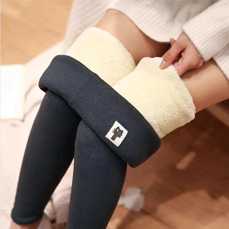 Women Lamb Fleece Legging/Pants Seamless High Waist Thick Thermal/Insulated Pants