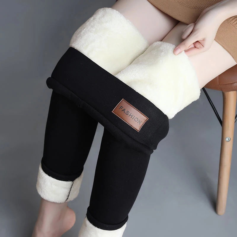 Women Lamb Fleece Legging/Pants Seamless High Waist Thick Thermal/Insulated Pants