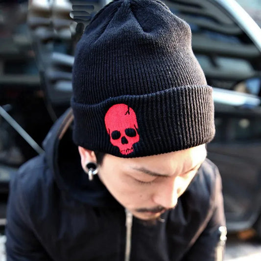 Skull wool beanie