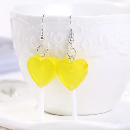 Resin Lollipop Drop Earrings