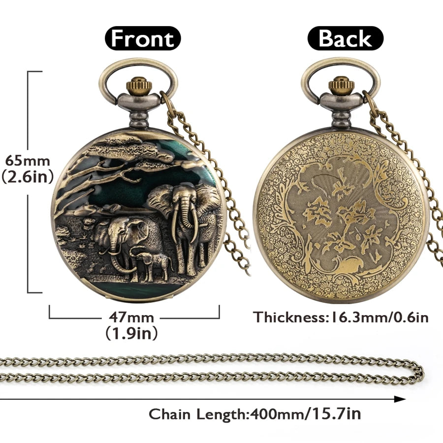 Elephant pocket watch