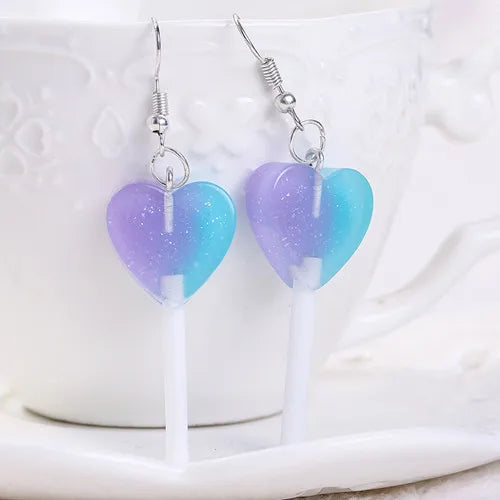 Resin Lollipop Drop Earrings