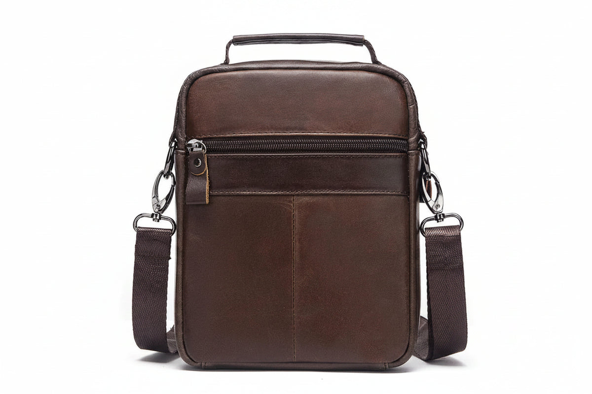 Genuine First Layer Cowhide Men's Shoulder Messenger Bag | Crossbody Business Travel Bag