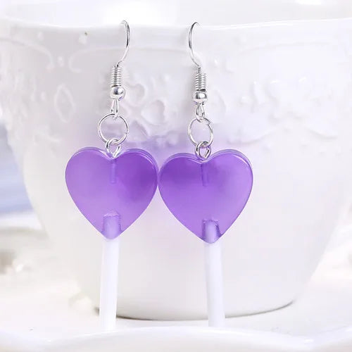 Resin Lollipop Drop Earrings