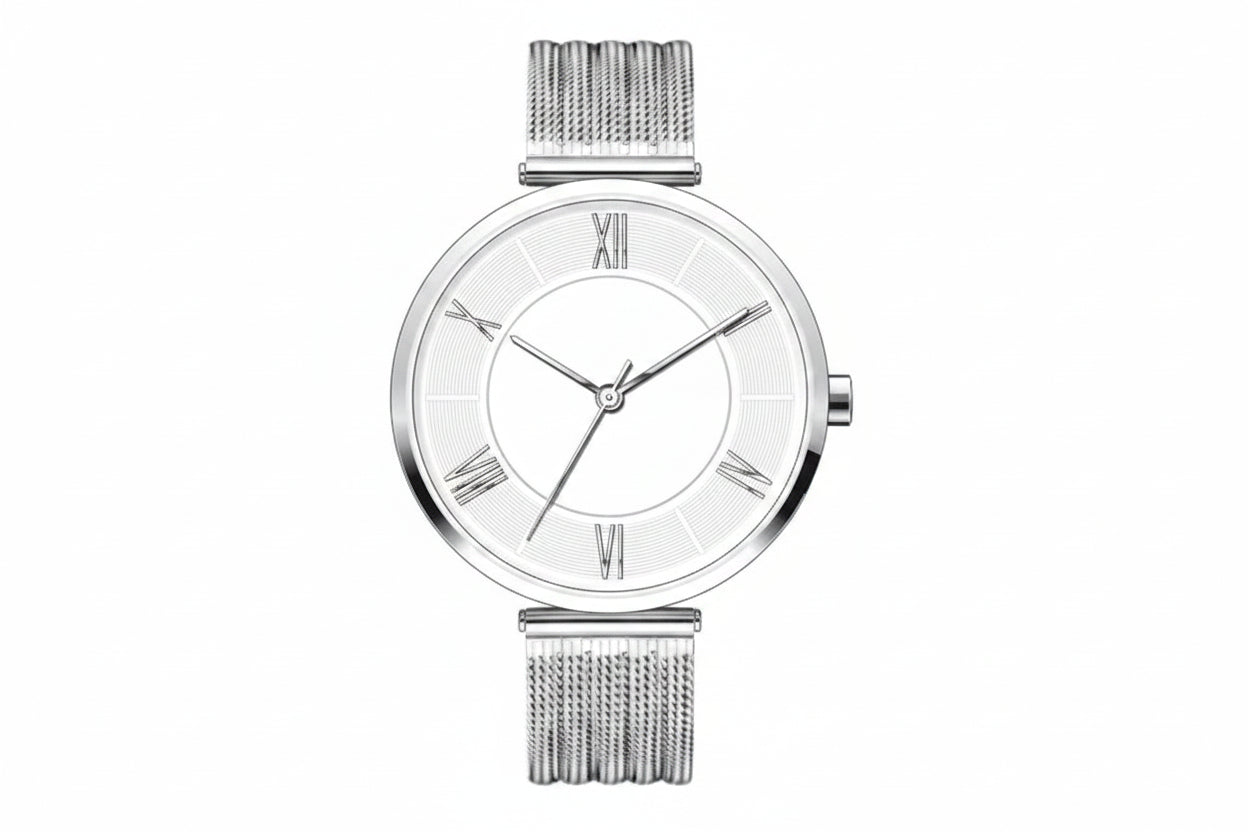 CURREN Women's Luxury Quartz Watch | Stainless Steel Mesh Band | Rose Gold | Waterproof