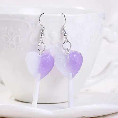 Resin Lollipop Drop Earrings