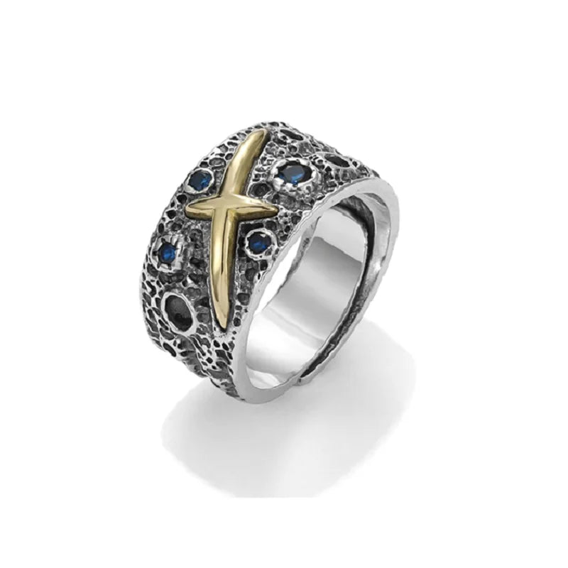 Real 925 Sterling Silver Starry Sky Ring | Gothic Punk Rock Jewelry