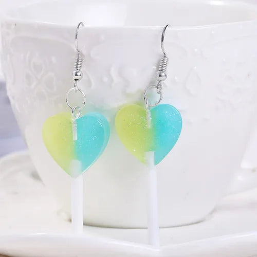 Resin Lollipop Drop Earrings