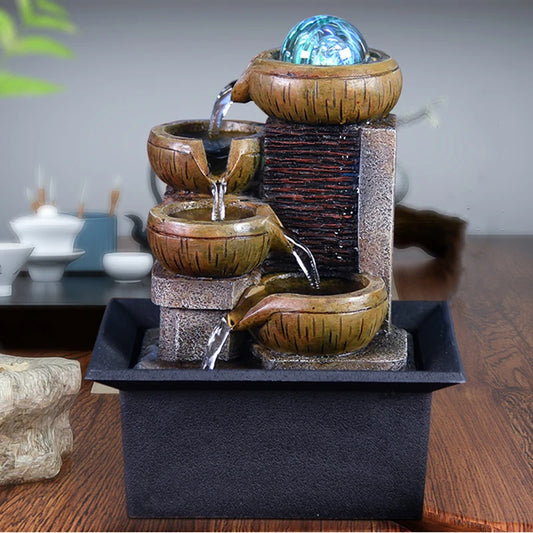 Desktop Soothing Relaxation Portable Water Fountain - Home Decorations