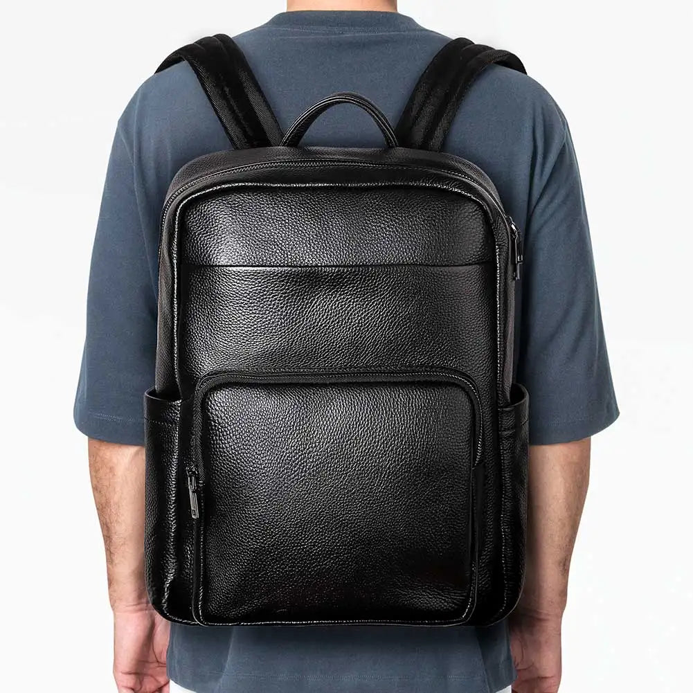Genuine Leather Backpack for Men | Business Travel Laptop Bag