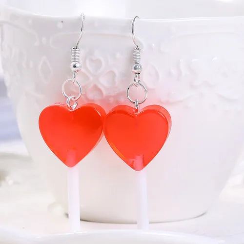 Resin Lollipop Drop Earrings