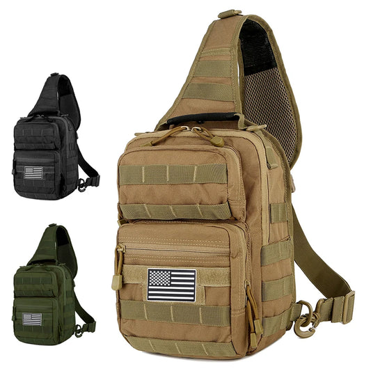 10L Tactical Sling Bag For Men Army Small Military Rover Shoulder Backpack Outdoor EDC Chest Pack Molle Assault Range Bag Pack