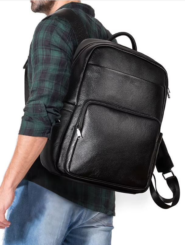 Genuine Leather Backpack for Men | Business Travel Laptop Bag