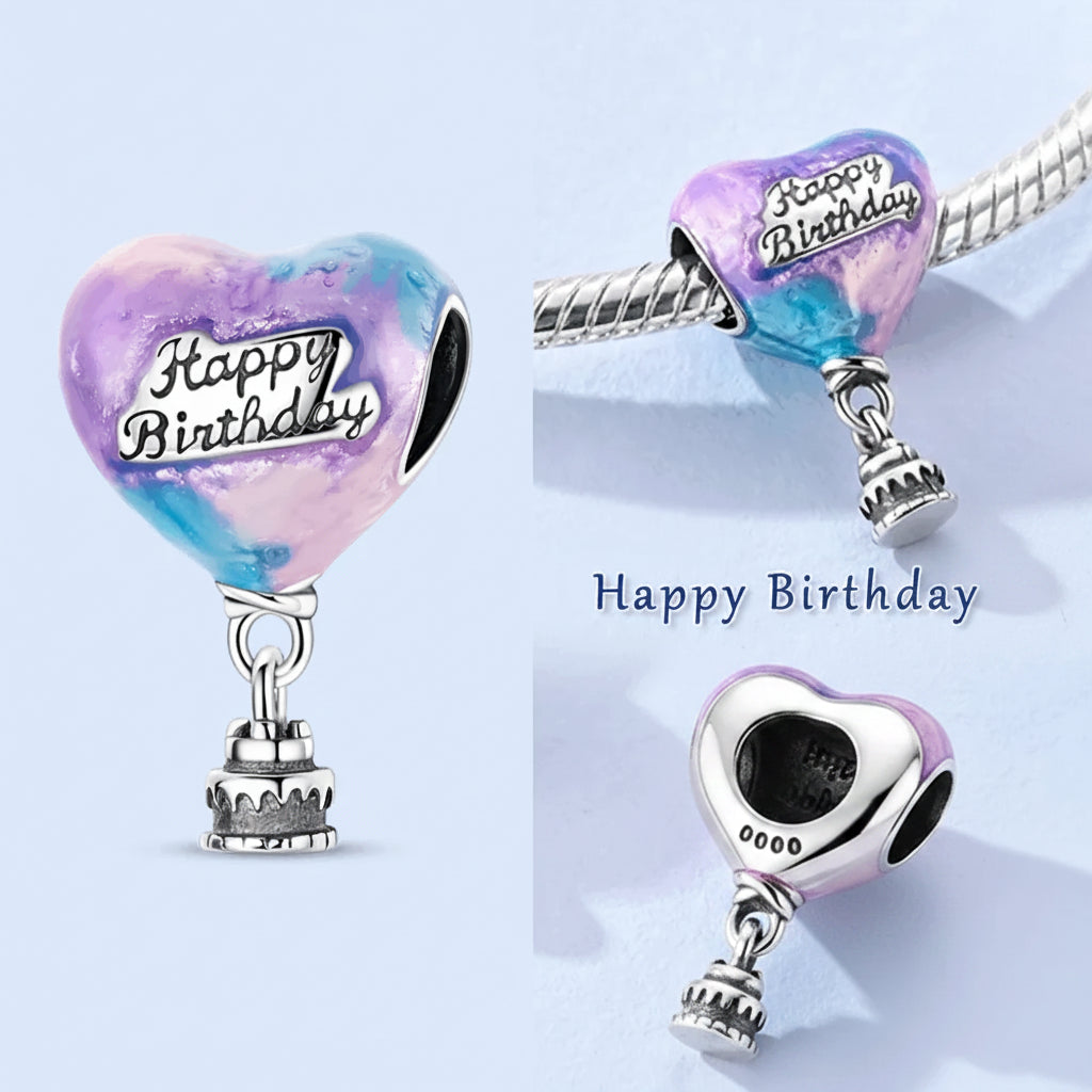 Heart-shaped Charms 925 Silver Pink Ballet Shoes Pendant Love Balloon Beads Fit Original Bracelets Women DIY Jewelry Gifts