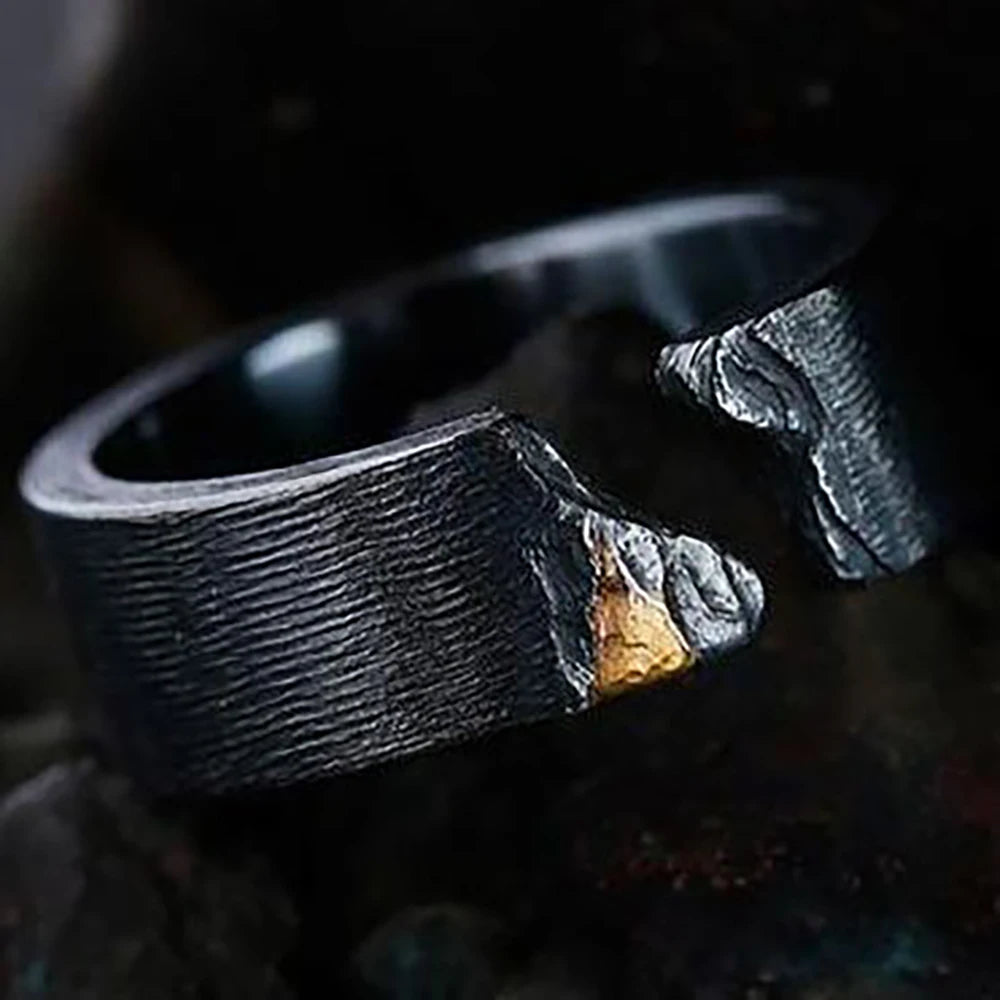 Chinese Art Titanium Open Band Ring – 6 Styles
