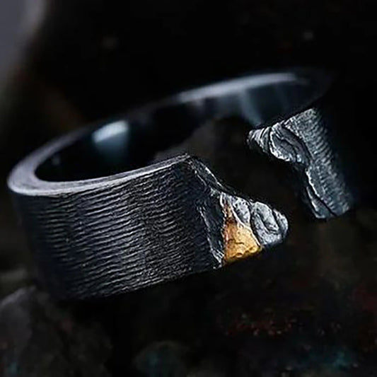 Chinese Art Titanium Open Band Ring – 6 Styles