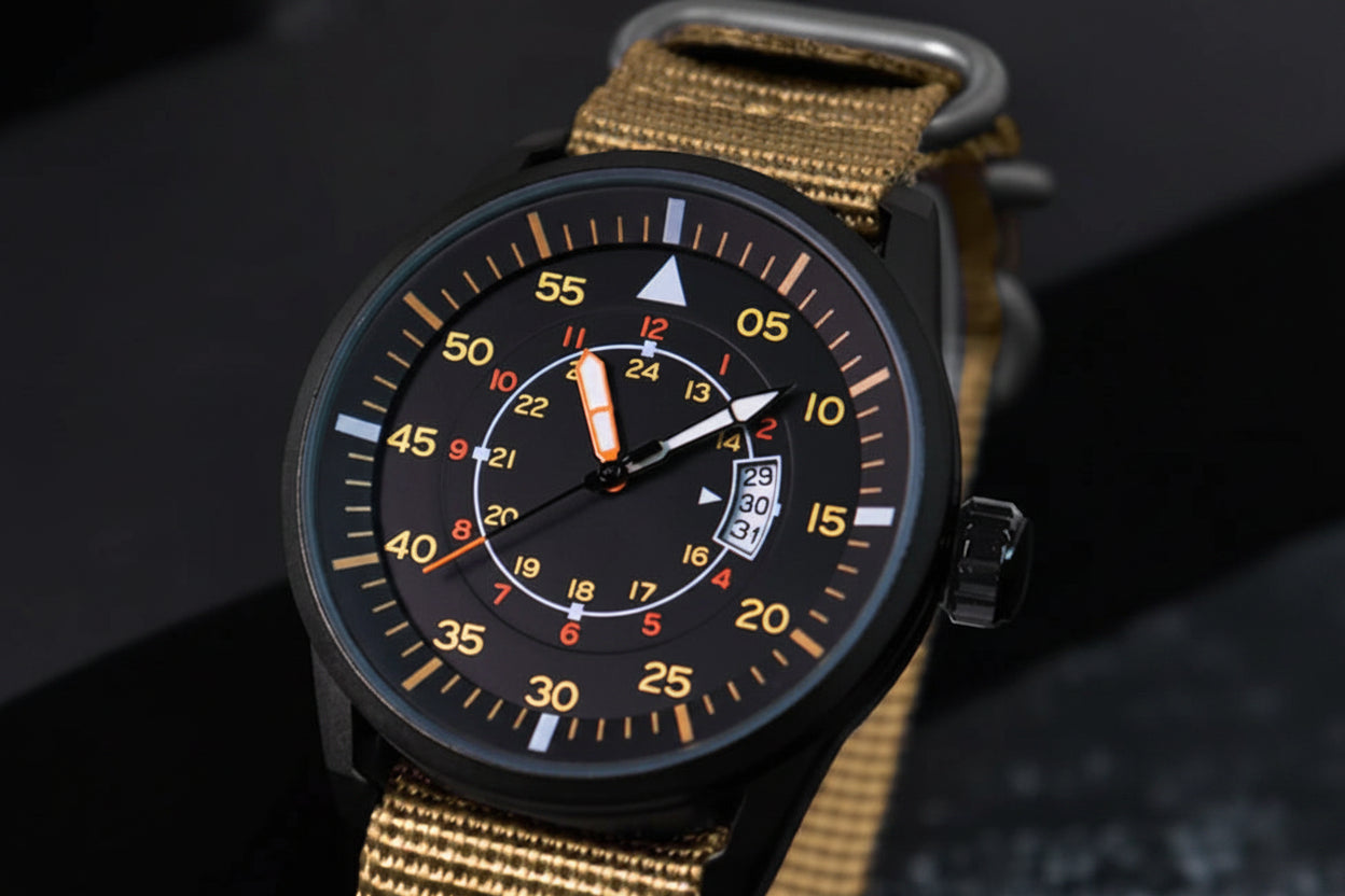 ADDIESDIVE Men's Luxury Luminous Watch | 50M Waterproof | Japanese Quartz | Nylon Strap