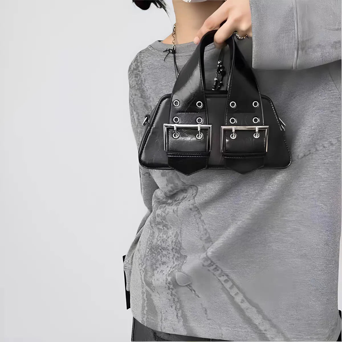 Retro Punk Rivet Crossbody Shoulder Bag for Women | Hot Girl Street Style Handbag