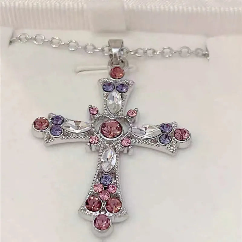 Heart cross necklace