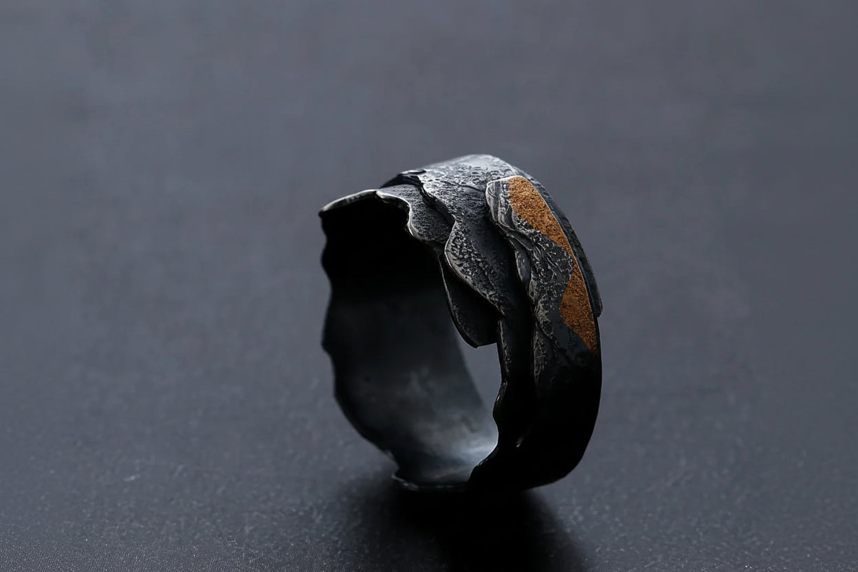 Chinese Art Titanium Open Band Ring – 6 Styles
