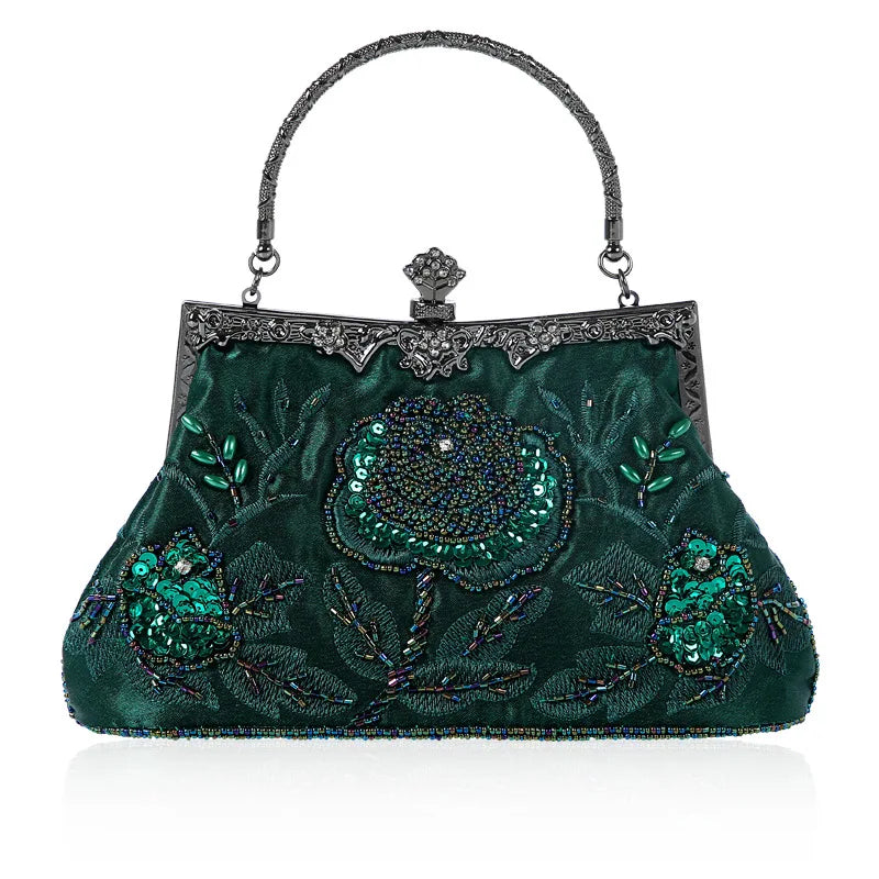 Bead Embroidery Women Evening Bag Diamonds Shell Lady Small Day Clutches Party Dinner Bag Wedding Bridal Pearl Handbags Purse