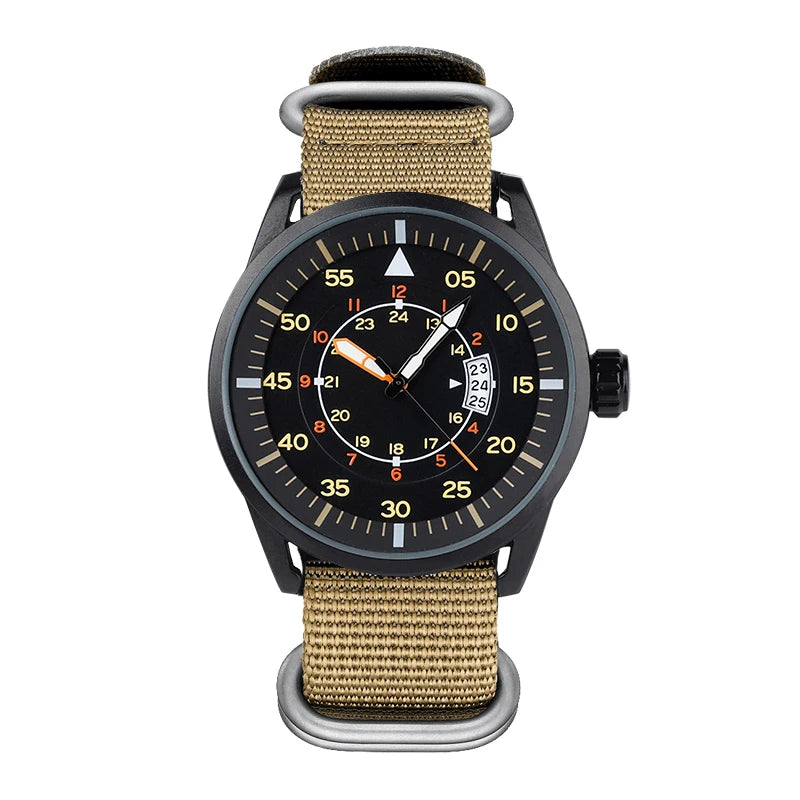 ADDIESDIVE Men's Luxury Luminous Watch | 50M Waterproof | Japanese Quartz | Nylon Strap