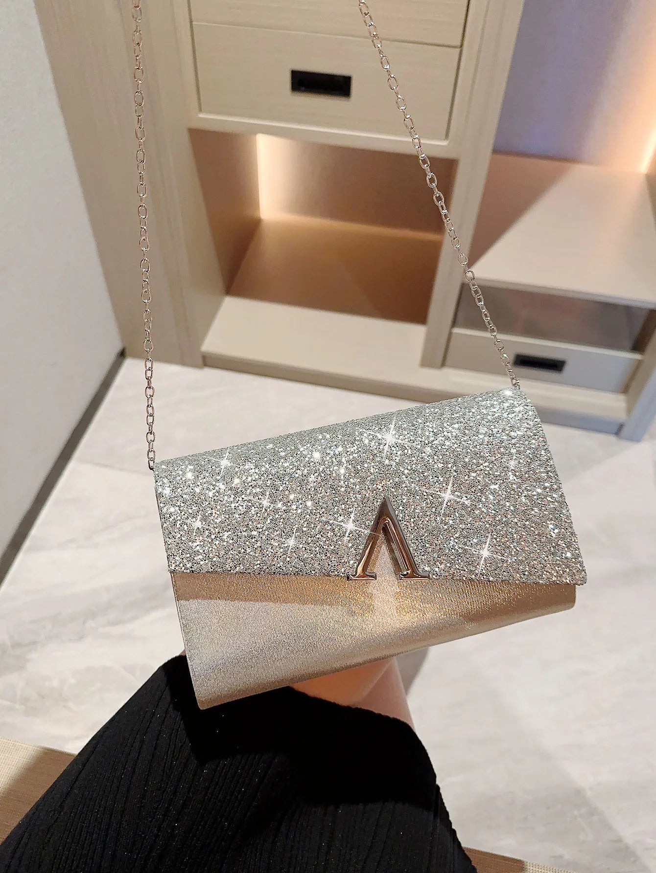 New Evening Bag Sparkling Diamond Handheld Bag Wedding Bridesmaid Bag Evening Dress Bag Single Shoulder Crossbody Bag