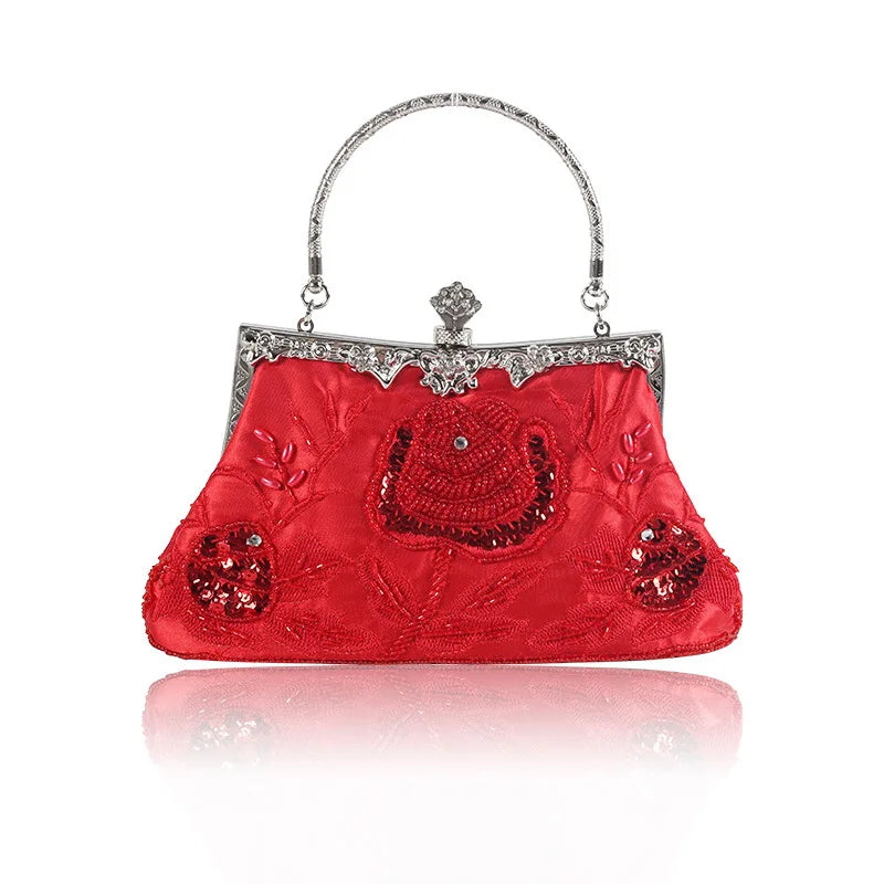 Bead Embroidery Women Evening Bag Diamonds Shell Lady Small Day Clutches Party Dinner Bag Wedding Bridal Pearl Handbags Purse