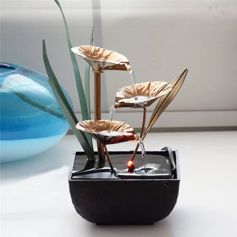 Handmade Craft Water Fountain Indoor Home Decorative - Wheel Desktop