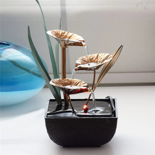 Handmade Craft Water Fountain Indoor Home Decorative - Wheel Desktop