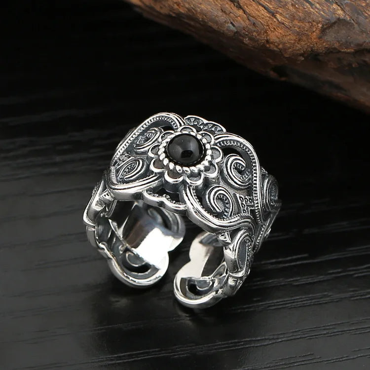 Men's Vintage Statement Rings Collection – Gothic Biker Dragon Crown & More
