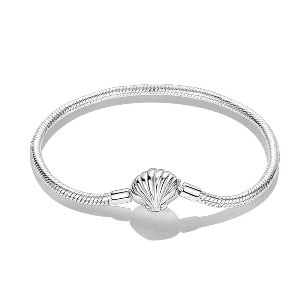 Fashion Jewelry 925 Silver Cruise Dolphin Turtle Beads Coconut Tree Charms Pendant Shell Bracelet DIY Exquisite Gift with Box