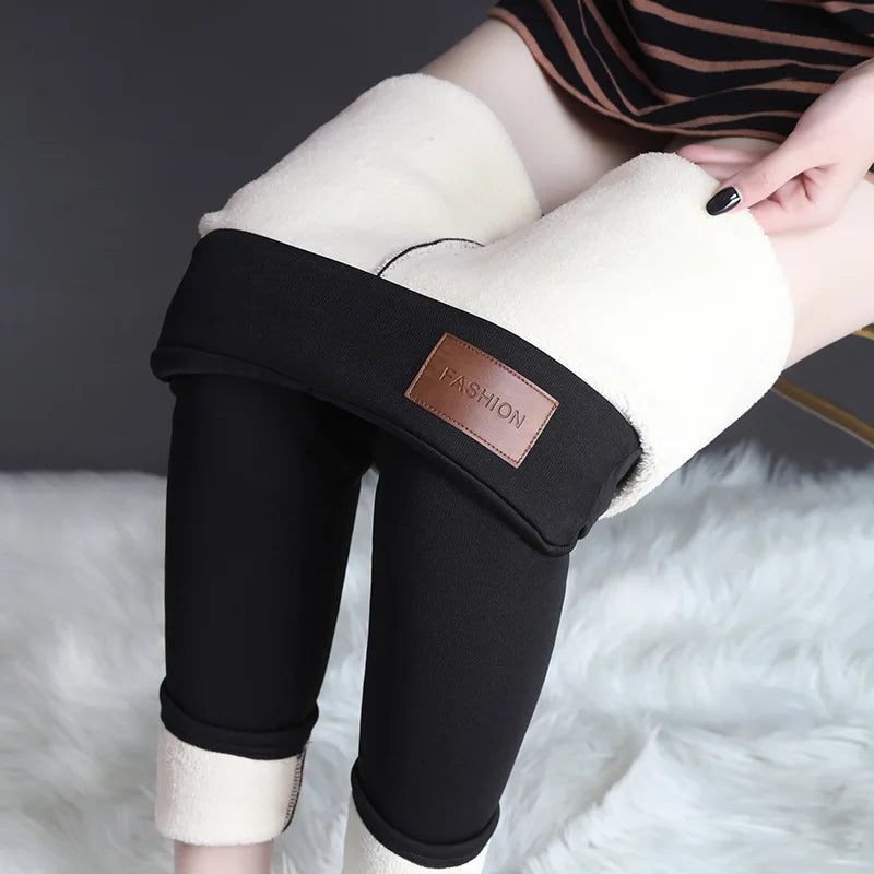 Women Lamb Fleece Legging/Pants Seamless High Waist Thick Thermal/Insulated Pants