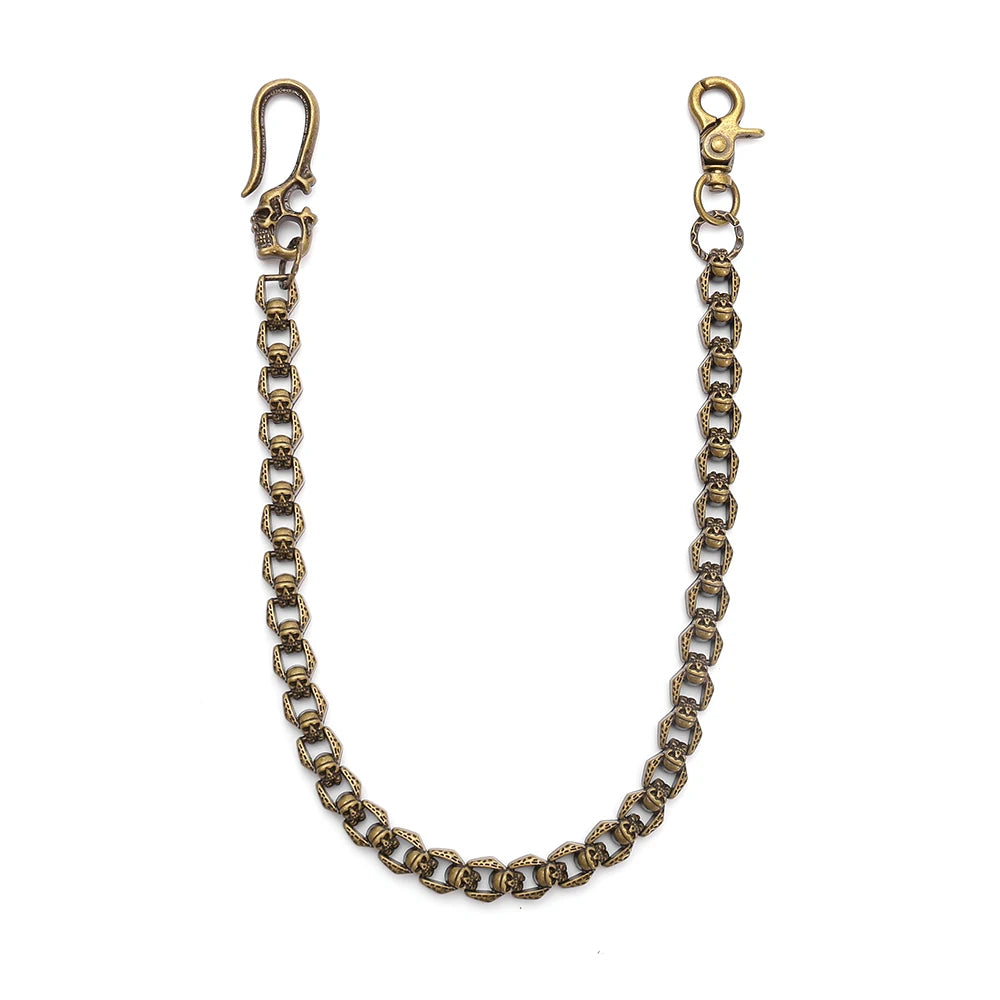 Punk Rock Alloy Pants Chain Hip-Hop Motorcycle Riding Decoration Wallet Chain Unique Halloween Gift Accessories