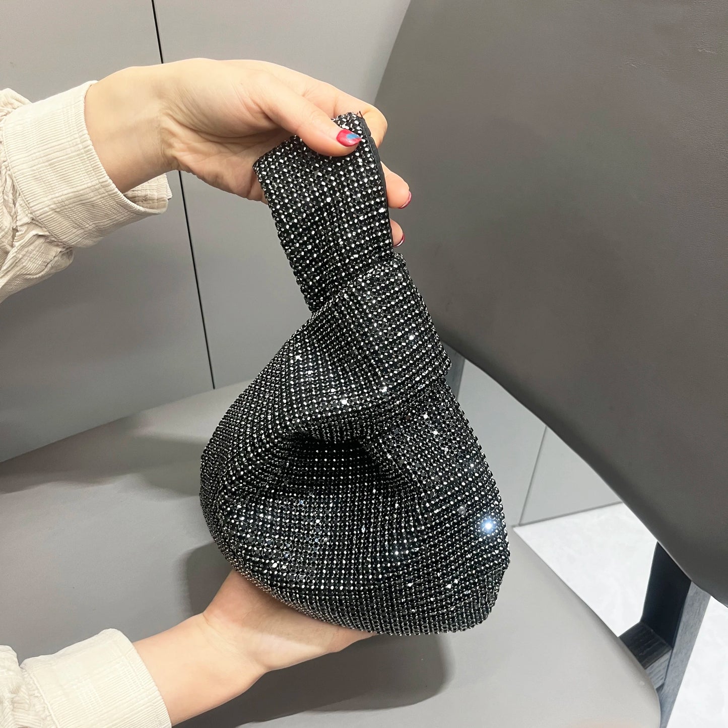 Luxury Designer Evening Rhinestones/Crystal Clutch Purse Bag