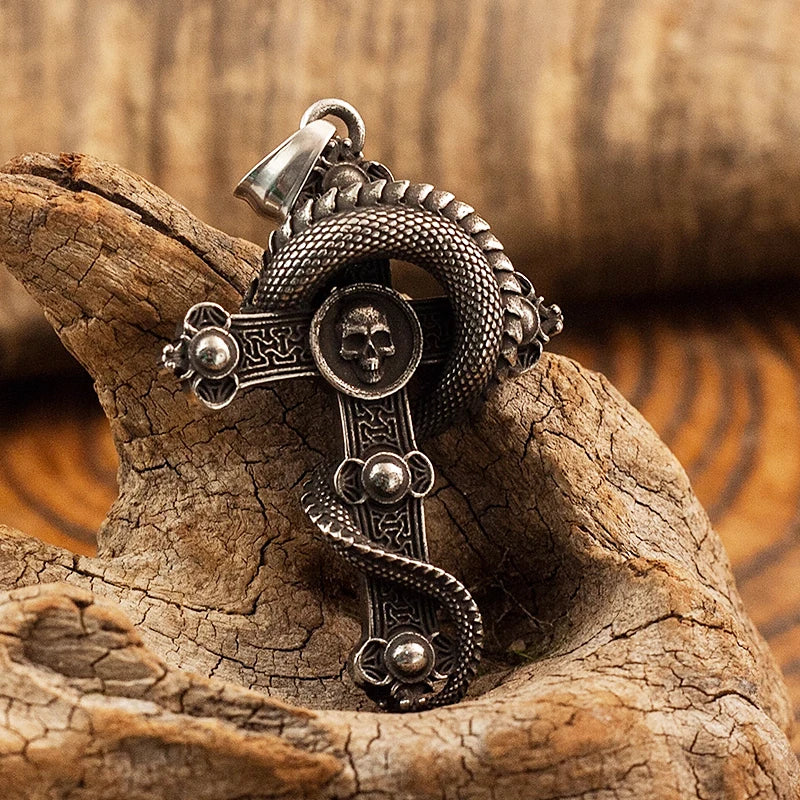 Vintage Dragon Skull Pendant Necklace for Men & Women | Punk Gothic Stainless Steel Chain Jewelry