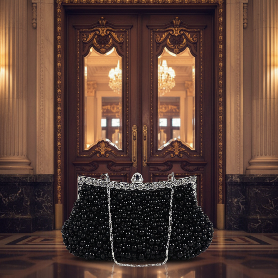 Luxury Crystal Evening Clutch Bag Lady Elegant Wedding Purse New Women Plastic Pearl Handbags Party Dinner Bling Shoulder Bags
