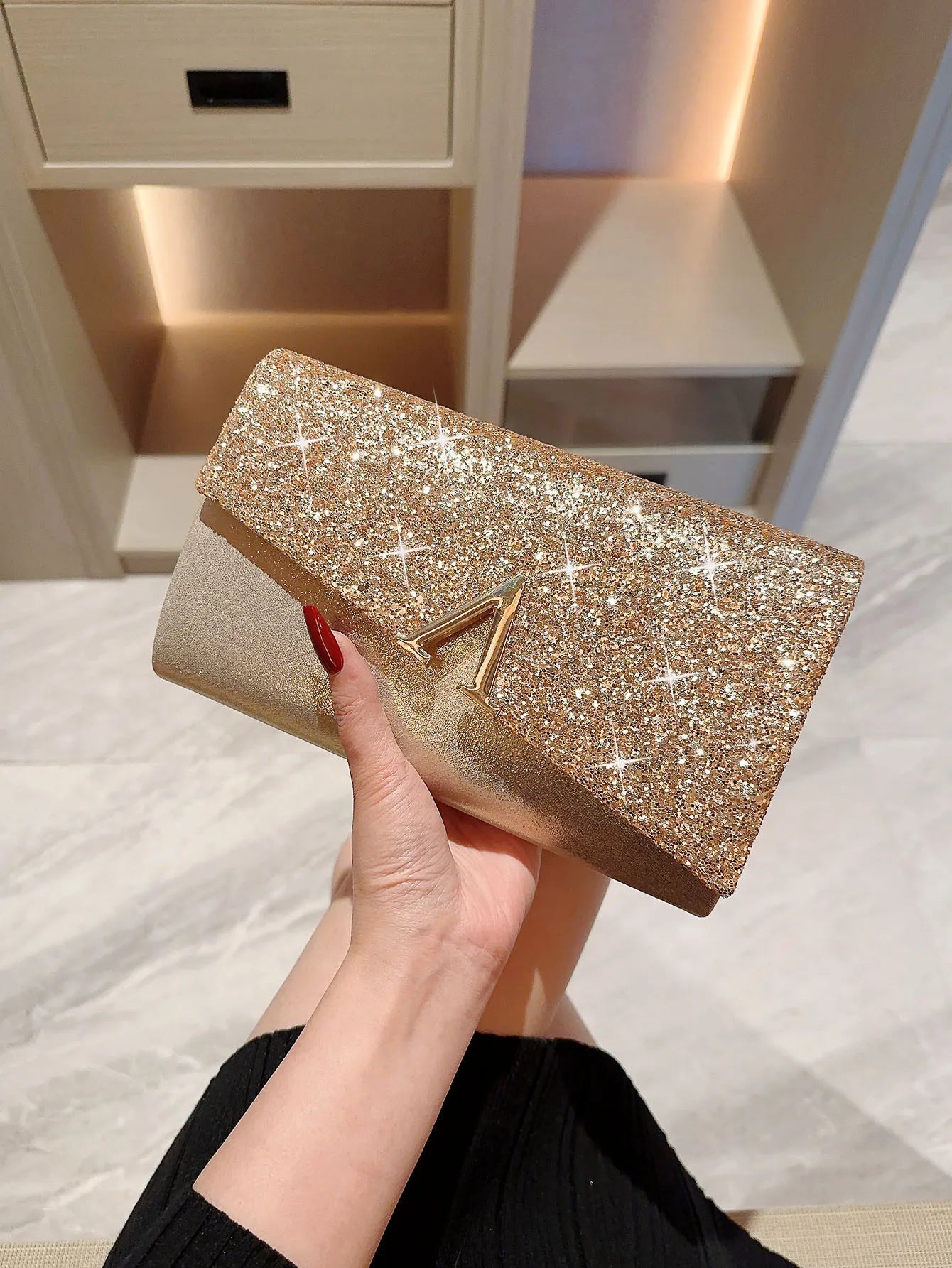 New Evening Bag Sparkling Diamond Handheld Bag Wedding Bridesmaid Bag Evening Dress Bag Single Shoulder Crossbody Bag